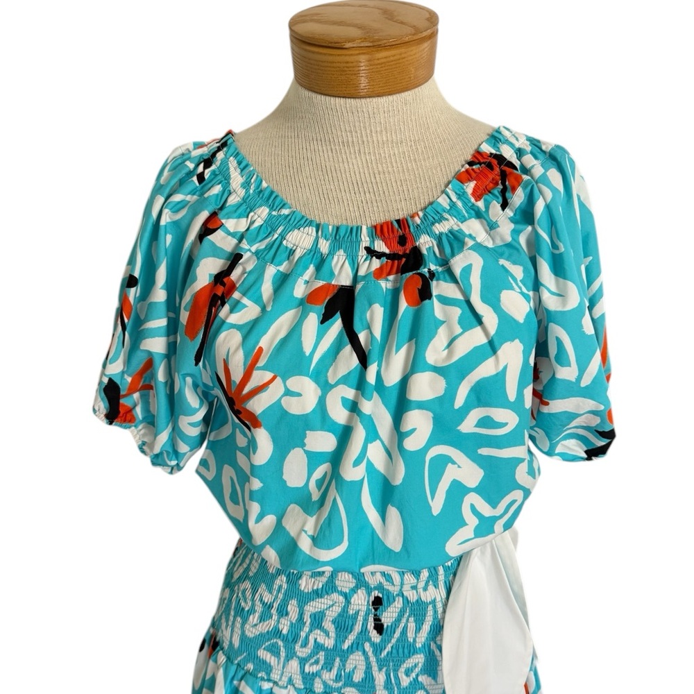 TANYA TAYLOR 6 Gwen Graphic Floral-Print Mini Dress $465 Resortwear Boho Chic - Picture 5 of 12